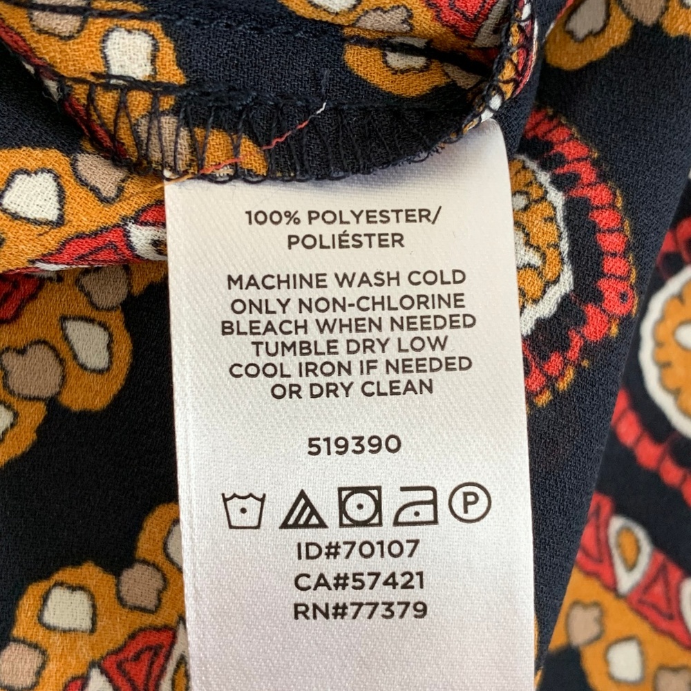 LOFT Medallion Ruffle Shoulder Top - Picture 8 of 8